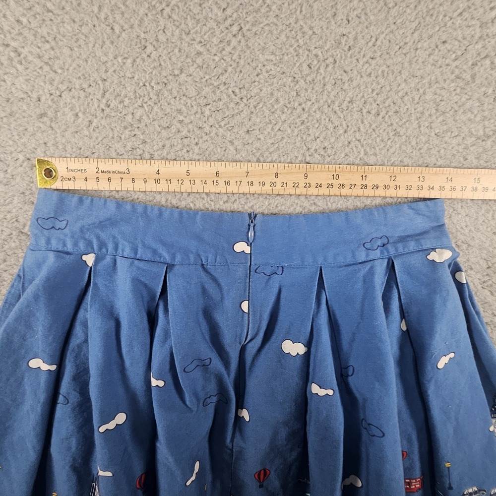 Vtg Grace Karin Skirt Womens M AOP Y2K 90s‎ England Pleated Career Preppy Artsy - Picture 9 of 11